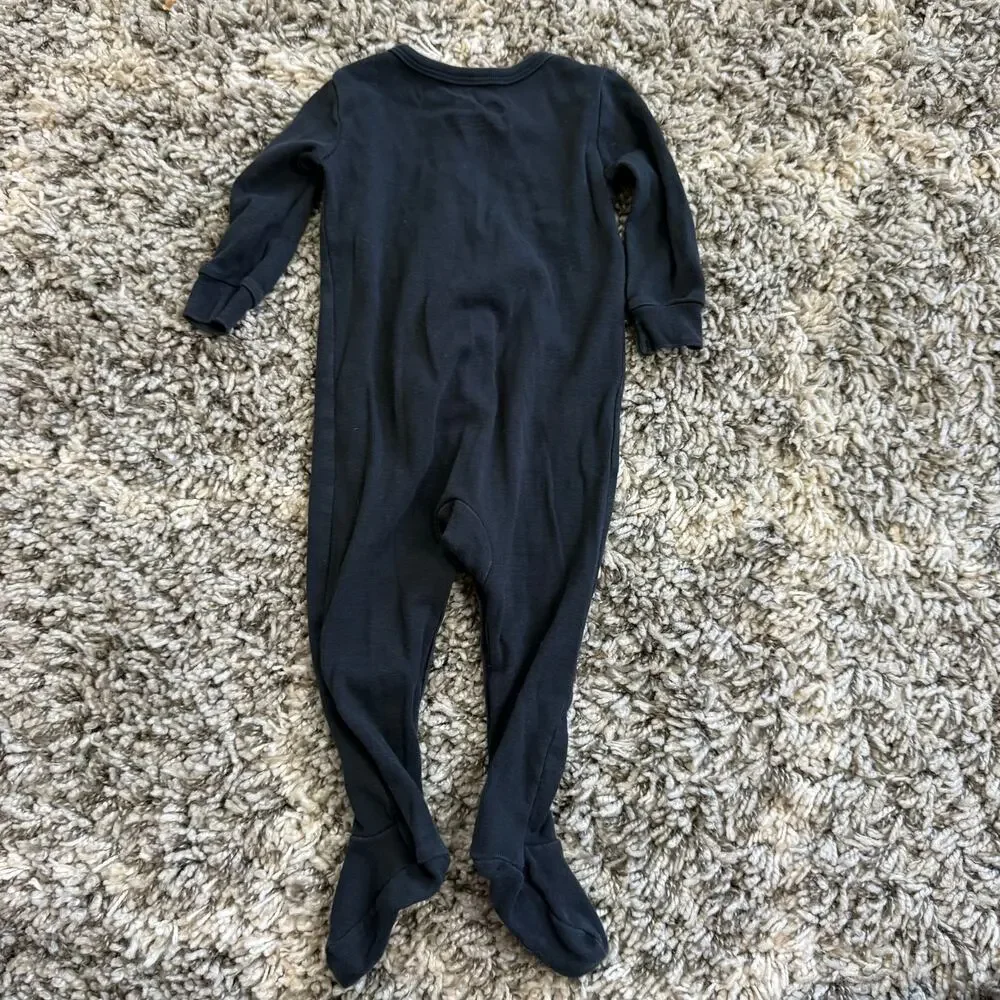 Primary Black Snap Up Sleeper Playsuit One Piece Outfit Footie Baby 6-9 Months